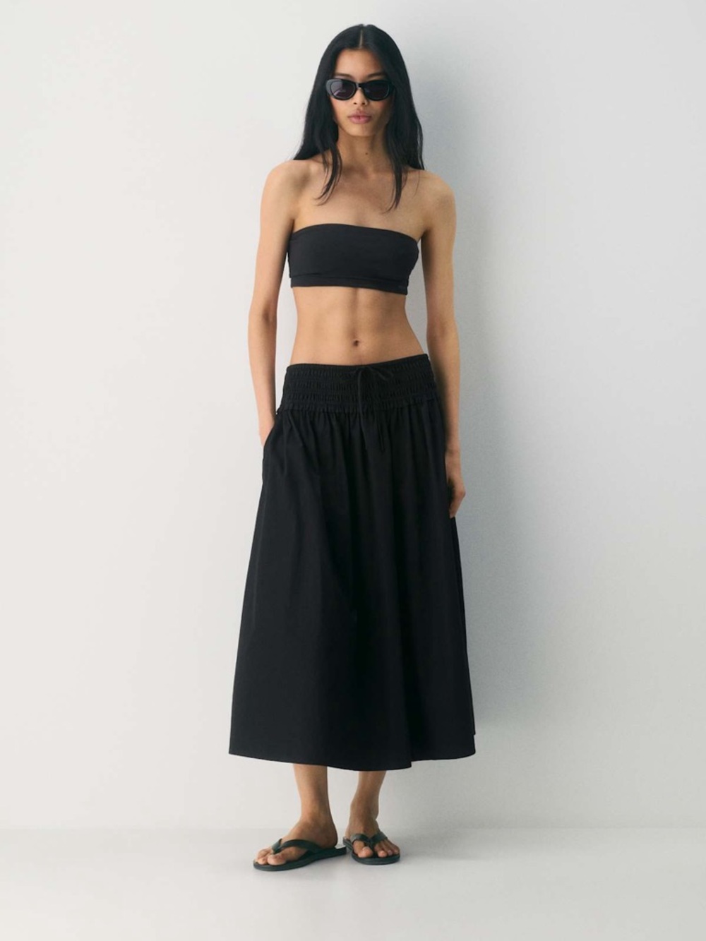Aritzia Wilfred Vetiver Poplin Skirt